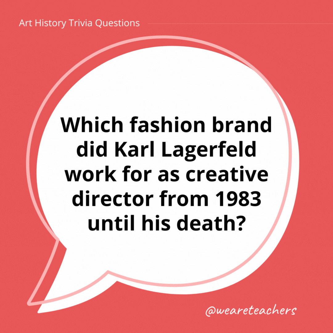 Which fashion brand did Karl Lagerfeld work for as creative director from 1983 until his death?