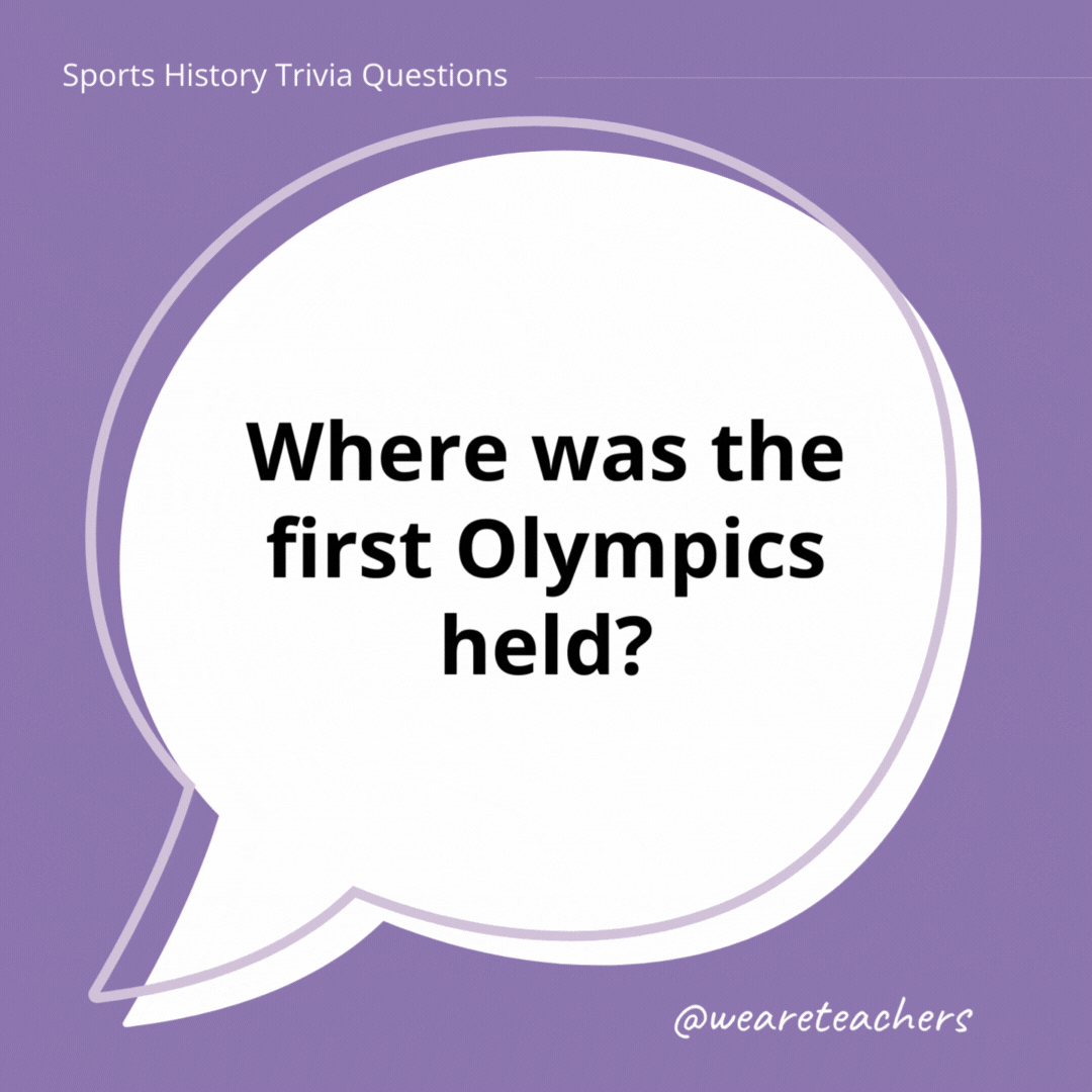 Where was the first Olympics held?

Athens, Greece.