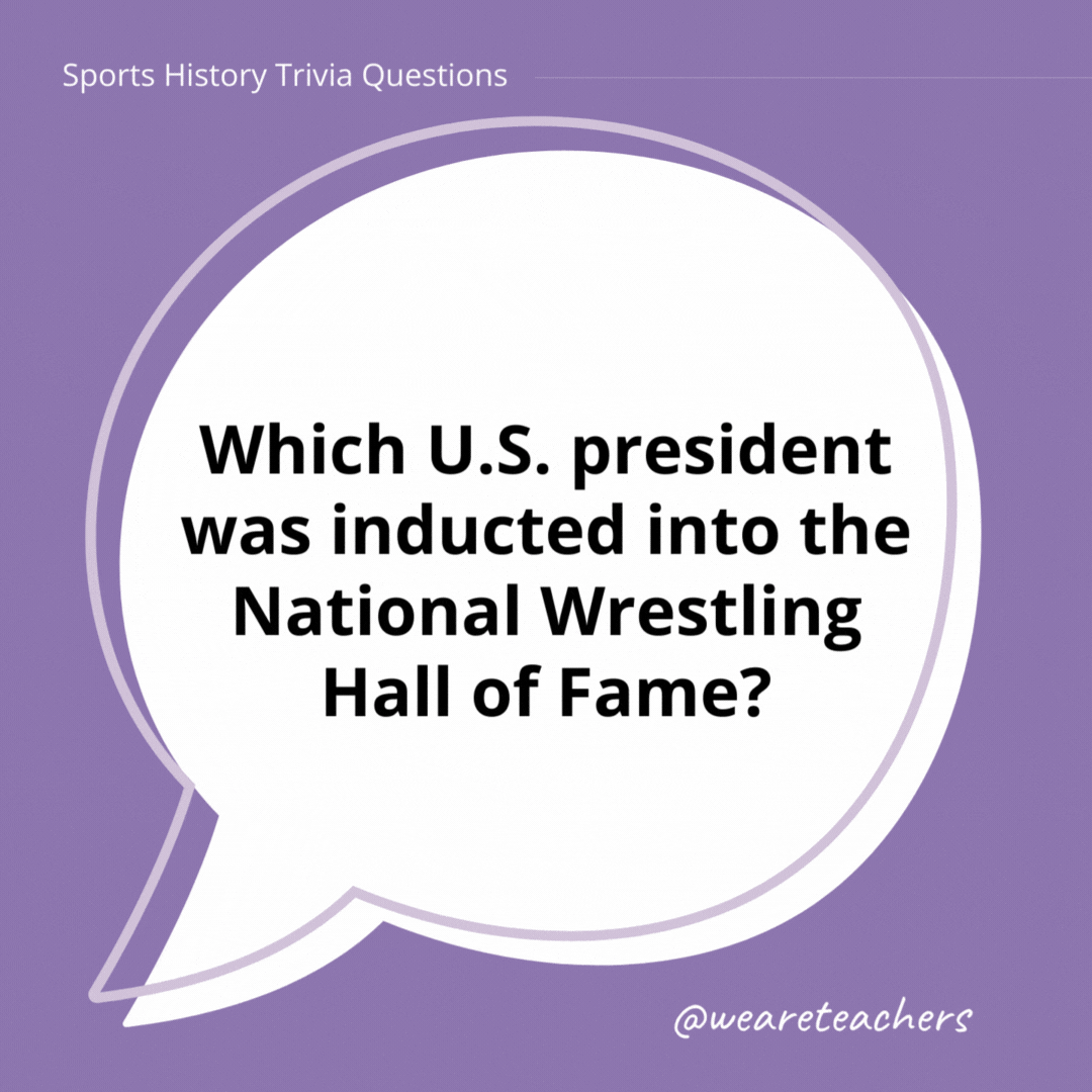 Which U.S. president was inducted into the National Wrestling Hall of Fame?

Abraham Lincoln was inducted in 1992!- history trivia