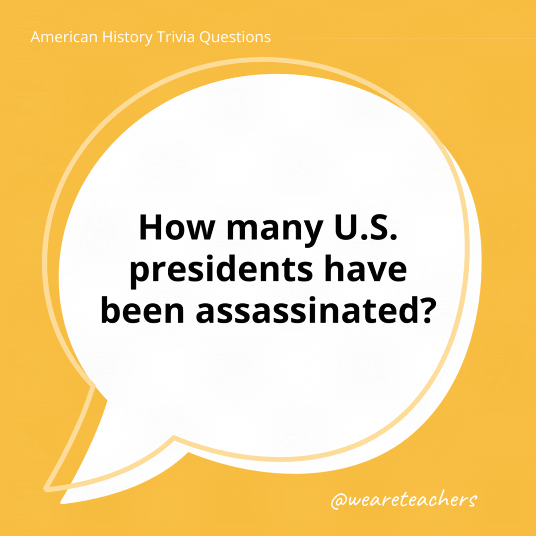 How many U.S. presidents have been assassinated?

Four U.S. presidents have been assassinated: Abraham Lincoln, James A. Garfield, William McKinley, and John F. Kennedy.