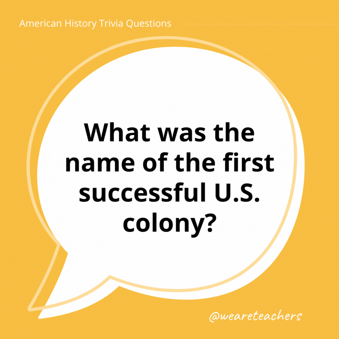 What was the name of the first successful U.S. colony?

The first U.S. colony was Jamestown, Virginia, established in 1607.