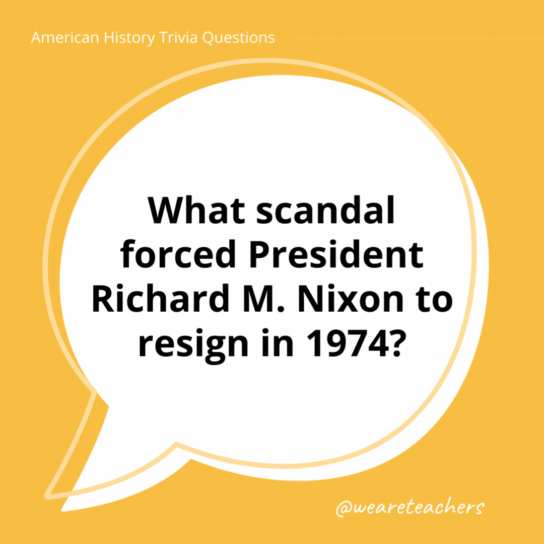 What scandal forced President Richard M. Nixon to resign in 1974?

Nixon resigned as a result of his involvement in the burglary of the Democratic National Committee headquarters at the Watergate multi-use building complex in Washington, D.C. The scandal became known as Watergate.- history trivia