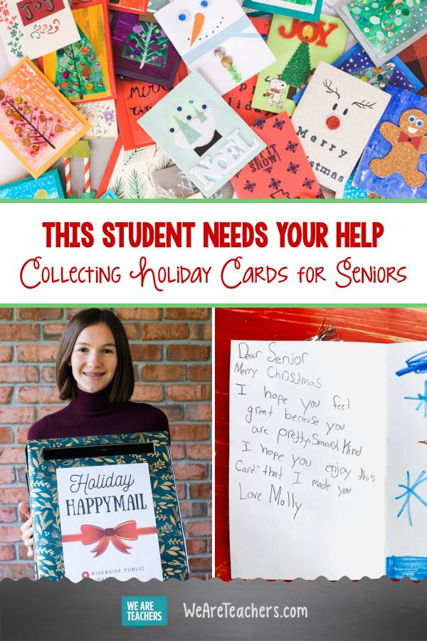This Student Needs Your Help Collecting Holiday Cards for Seniors