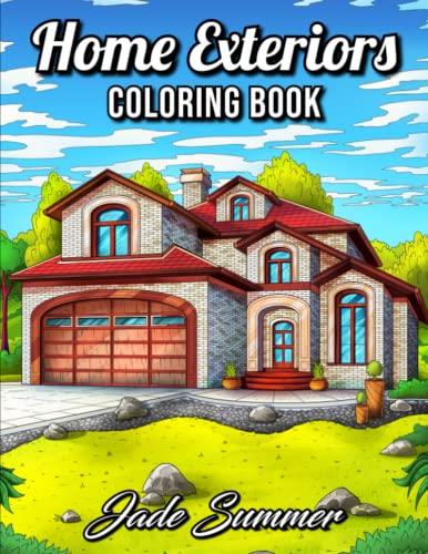 A stone house exterior is shown on the cover of an example of Adult Coloring Books.
