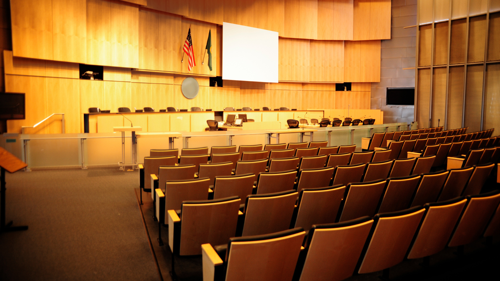 Photo of empty city hall to show where Seattle students advocated