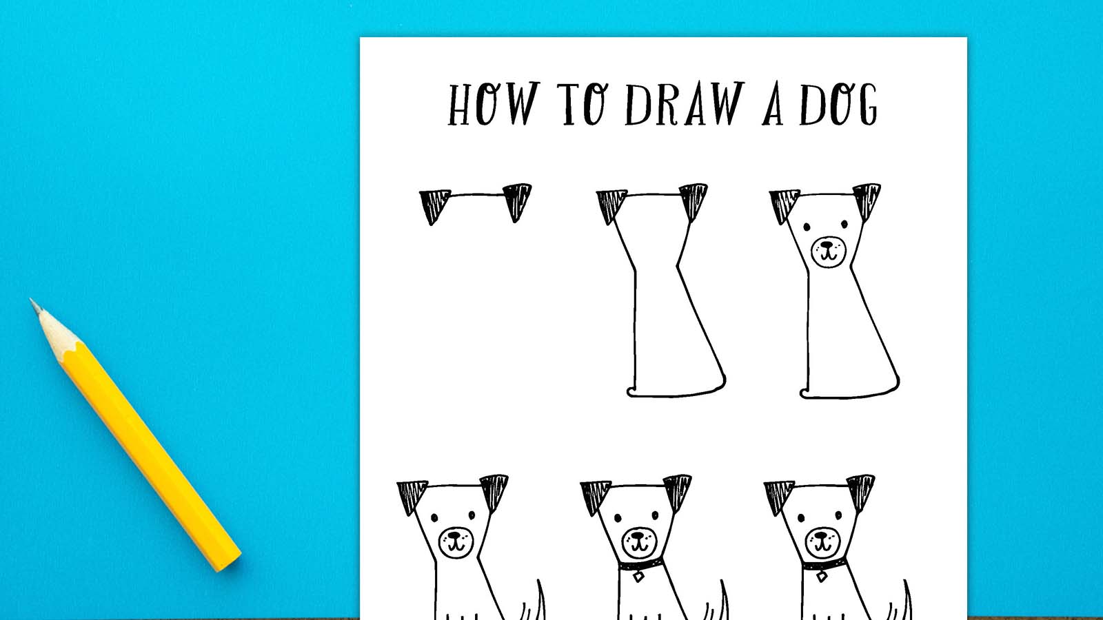 How To Draw a Dog (Free Printable + Video)