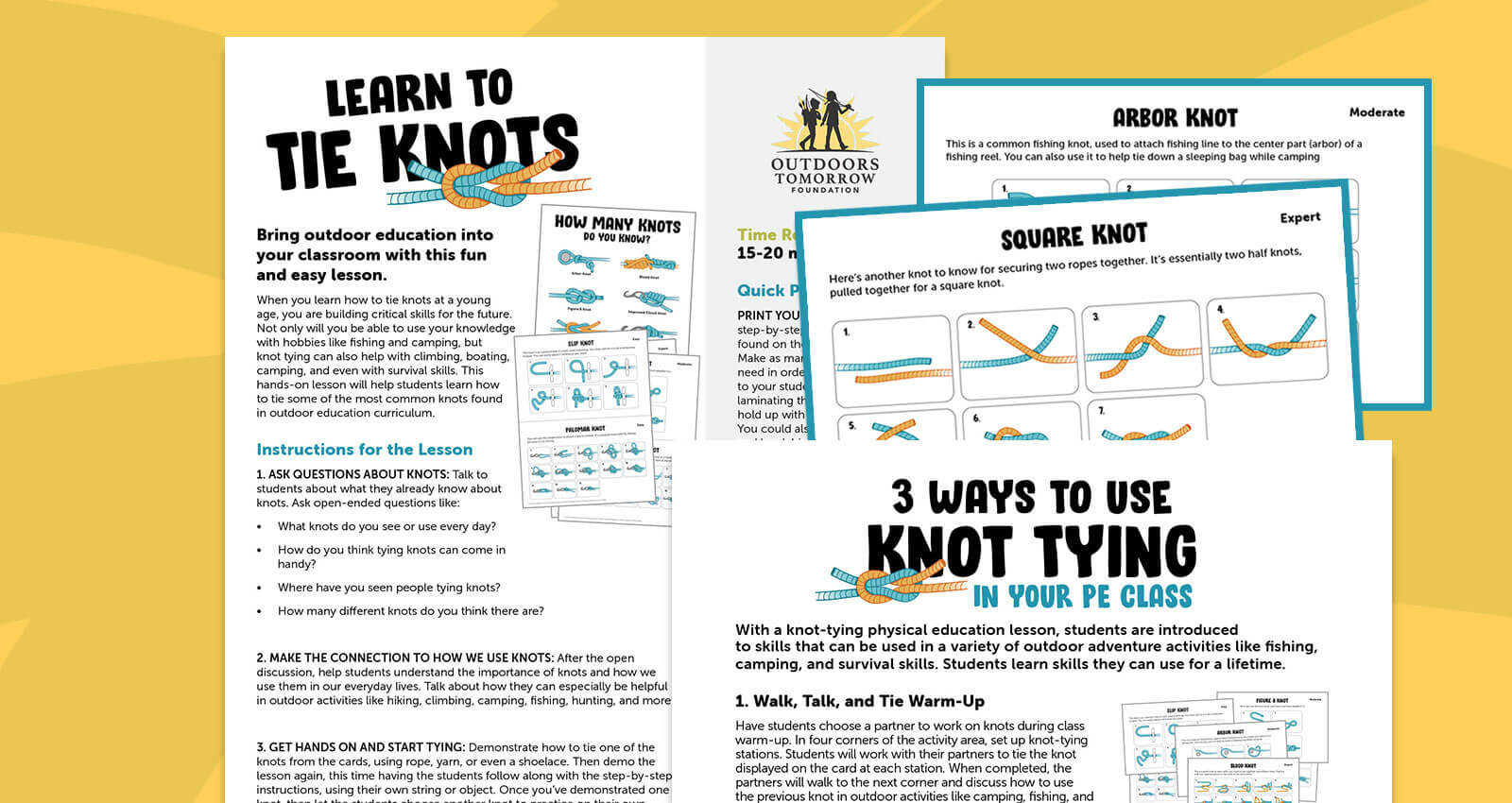 Free Printable Cards on How To Tie Knots