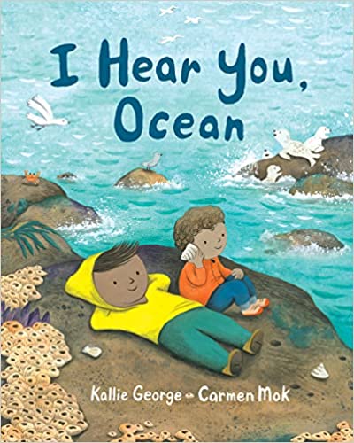 Book cover for I Hear You Ocean by Kallie George, as an example of kindergarten books