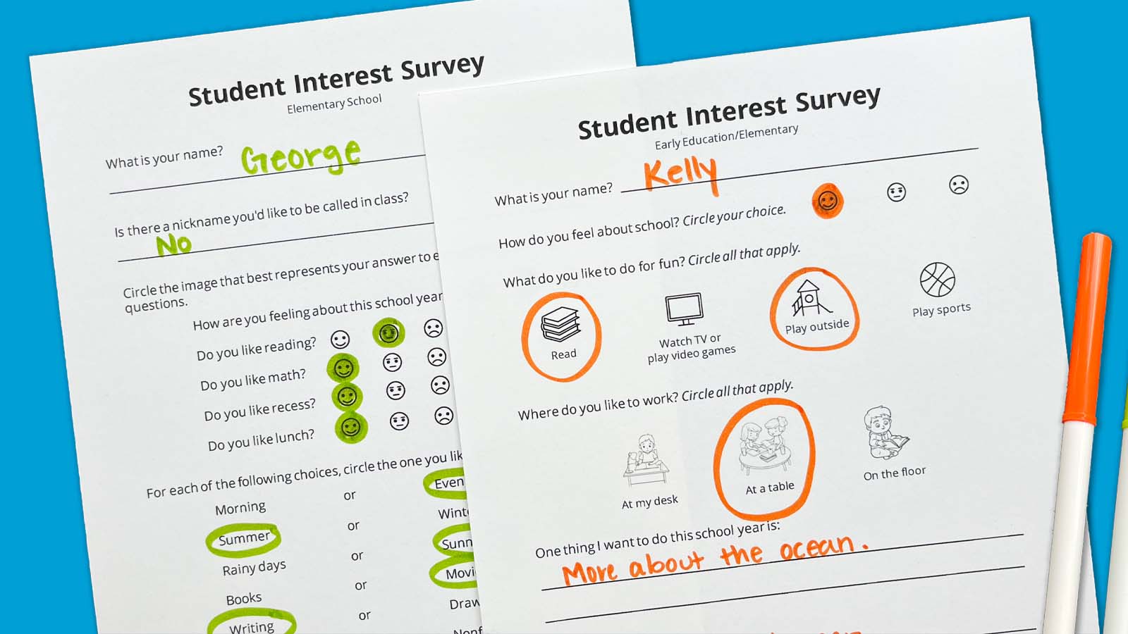 Student Interest Surveys: Free Download