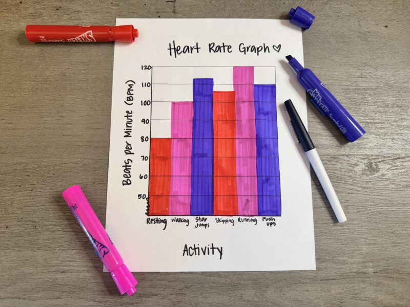 an image of a heart rate bar graph