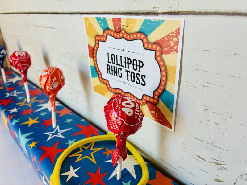 Carnival Games a carnival game for kids: lollipop ring toss