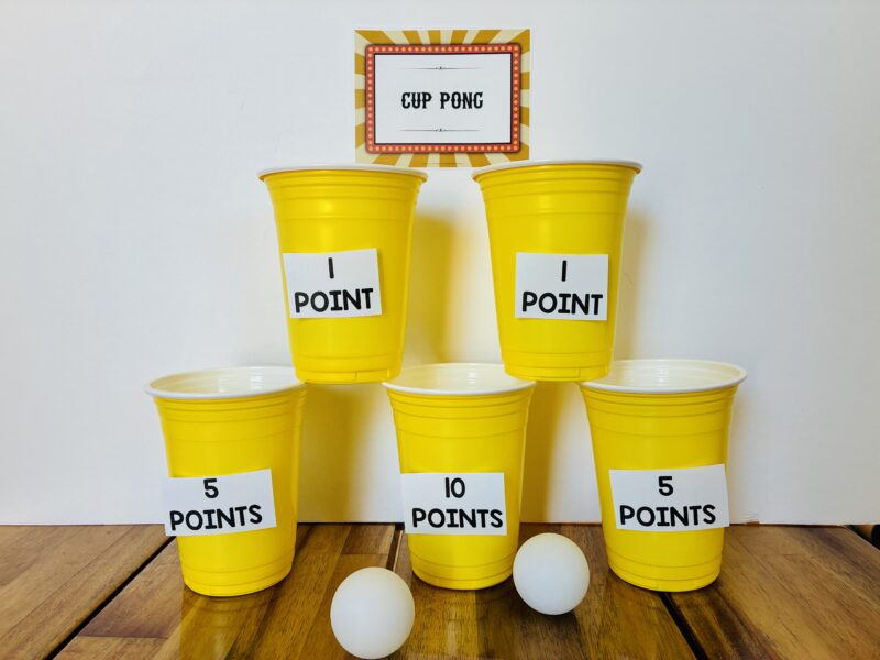 Carnival Games a carnival game for kids: cup pong