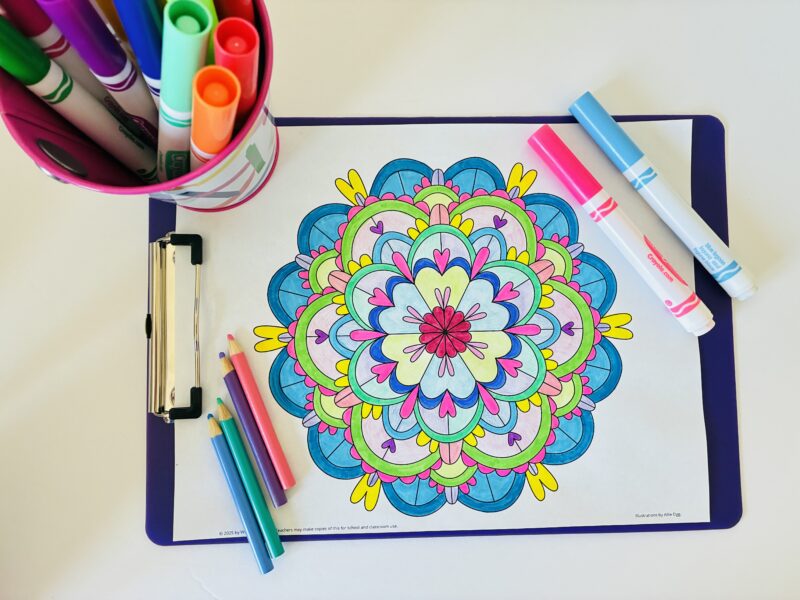 an image of a mandala printable coloring page for art therapy