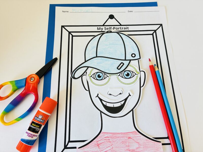 an image of a student self portrait as a form of art therapy