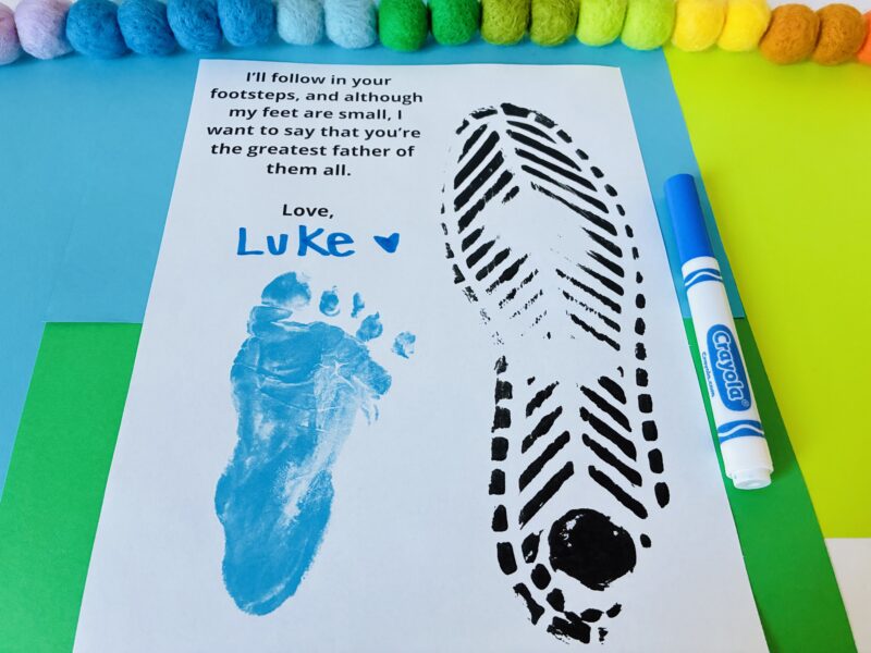 a Father's Day shoe craft