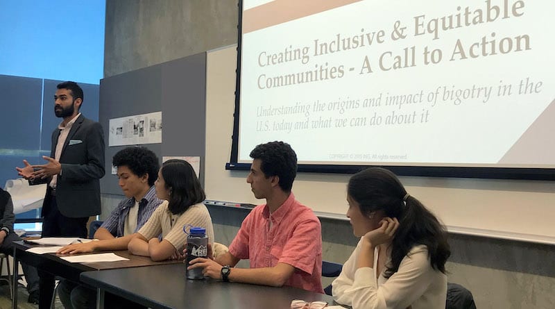 5 people on a panel on creating inclusive communities