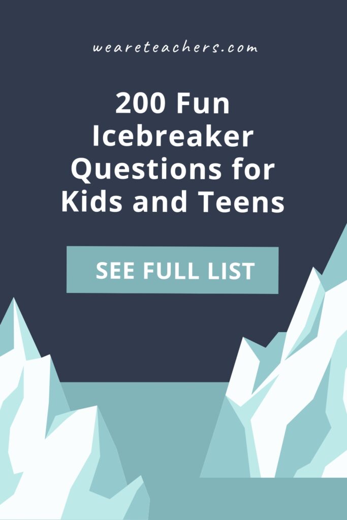 These fun icebreaker questions are perfect for back-to-school, morning meetings, or any time kids and teens need to get to know each other.