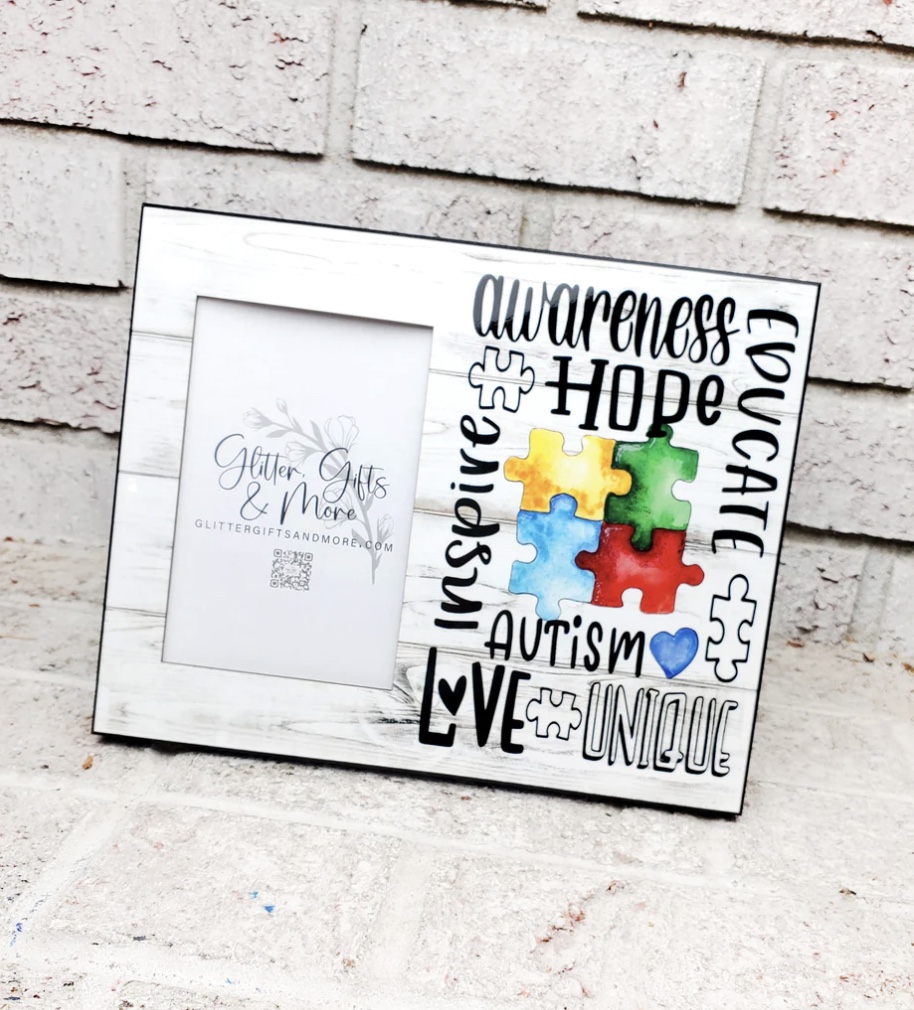 autism awareness photo frame for special education teacher gift 