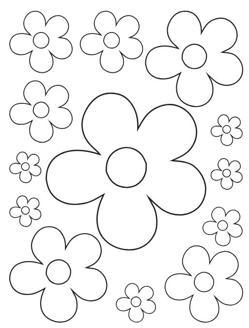 black and white flowers in different sizes 