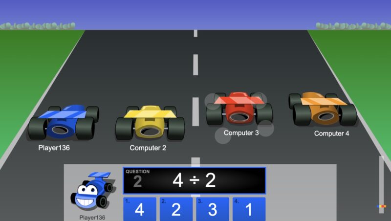 screen of cars on a race track 