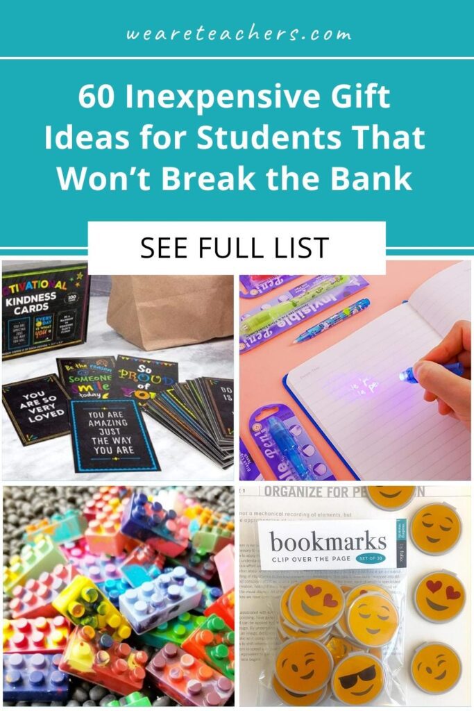 These inexpensive gift ideas for students are great for end of the year. Or celebrate birthdays, reward achievements, or stock a prize box!