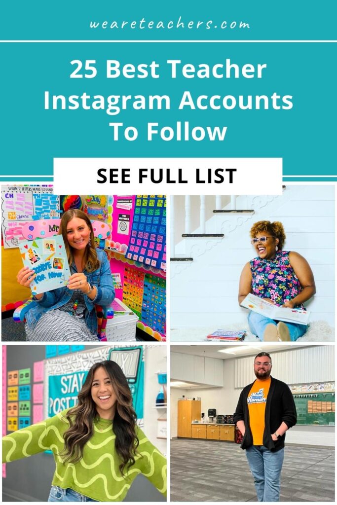 A round-up of the best teacher Instagram accounts for classroom decor, lesson plans, art projects, book reviews, inspiration, and cool ideas.