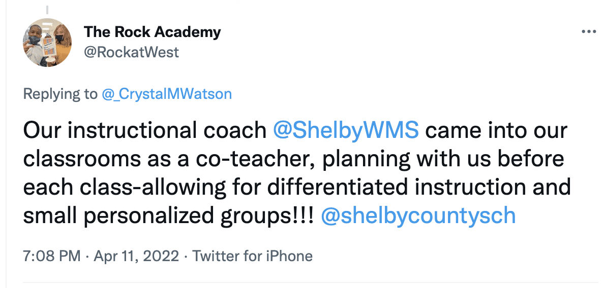 Instructional Coaches co-teach