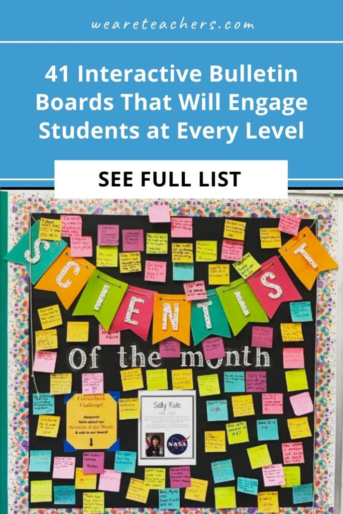 These interactive bulletin boards invite students to engage, respond, play, and learn in a variety of ways. Find options for every age.