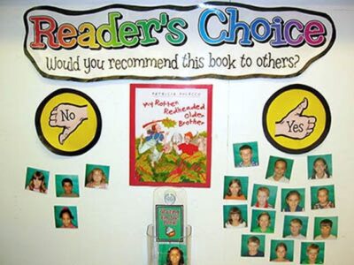 a Readers Choice bulletin board