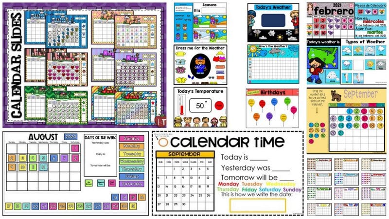 Collage of Interactive Online Calendars