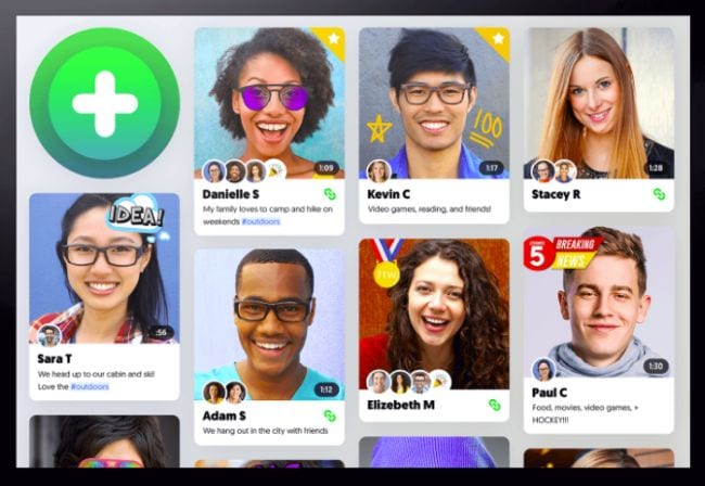 Flipgrid Page showing students introducing themselves