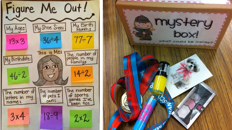 Collage of activities to use to introduce yourself to students