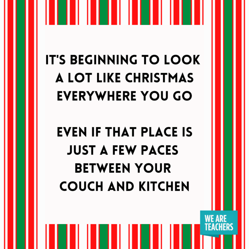 Honest holiday card for teacher