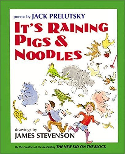 Book cover for It's Raining Pigs & Noodles, as an example of poetry books for kids