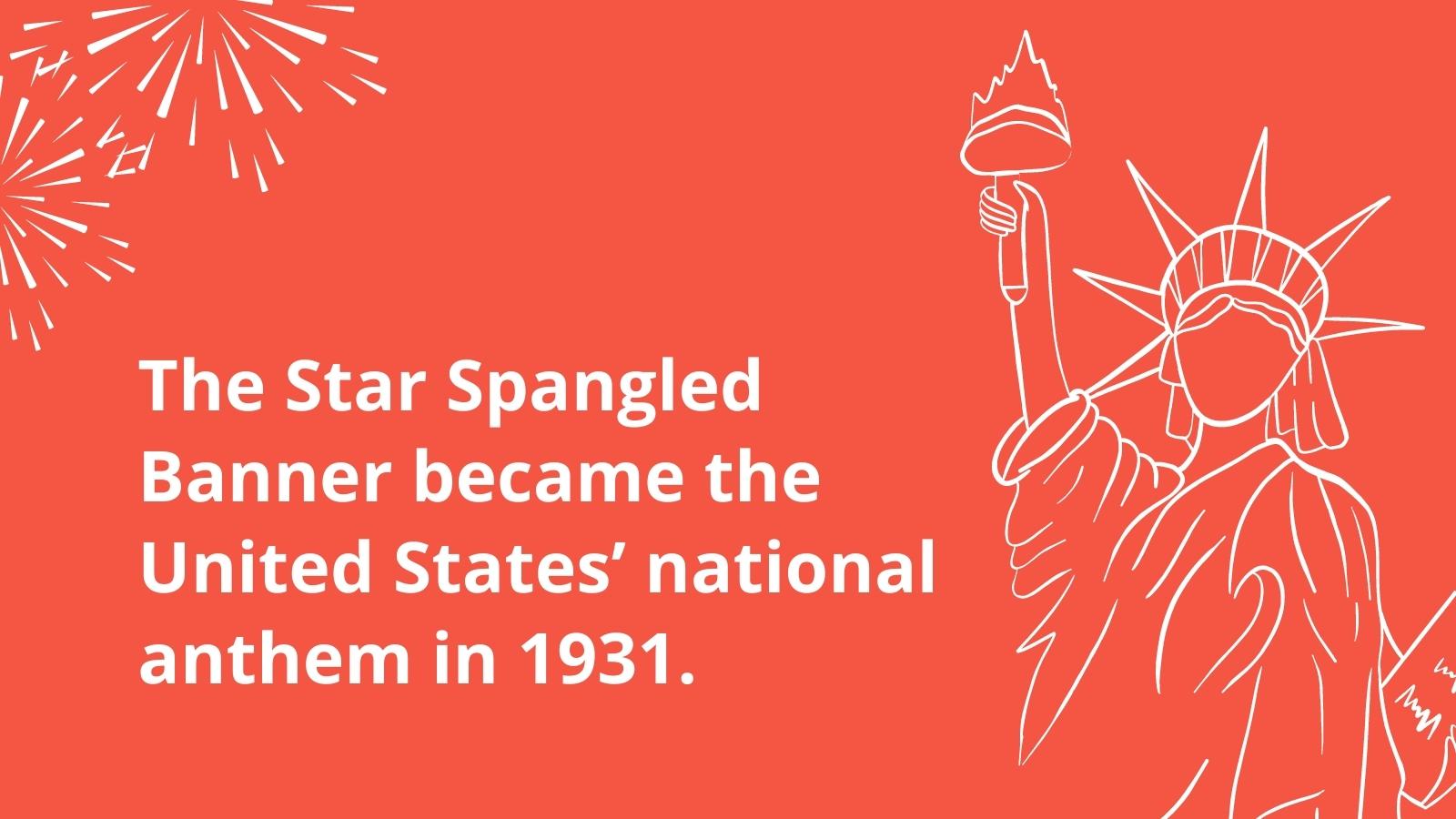 The Star Spangled Banner became the United States’ national anthem in 1931.