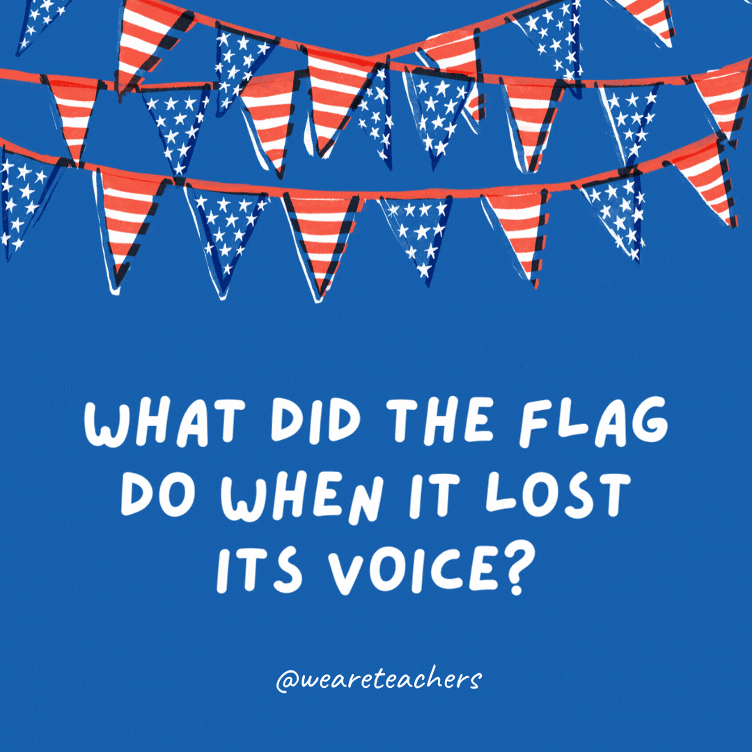 What did the flag do when it lost its voice?