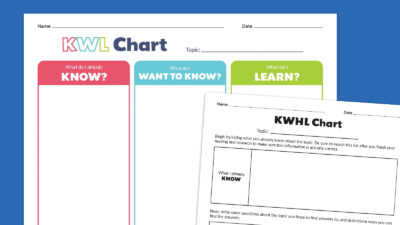 Free KWL Chart Printable Bundle (Includes KWLQ and KWHLAQ)