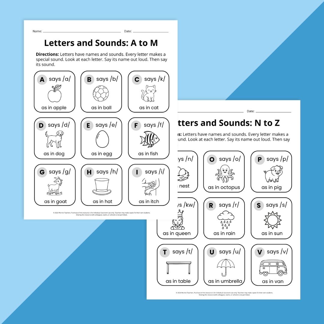 Images from the Moving Up Worksheet & Activity Bundle: Kindergarten.