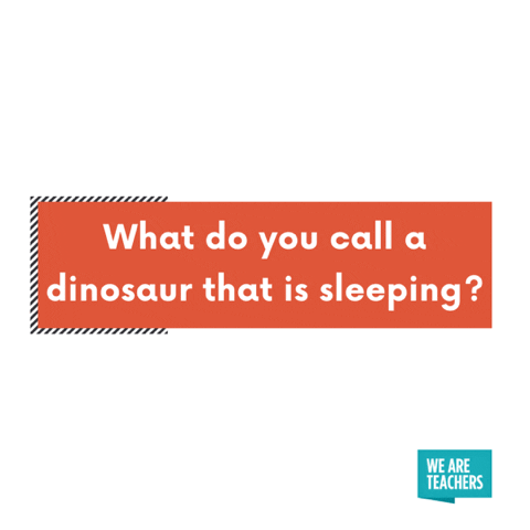 What do you call a dinosaur that is sleeping? A dino-snore!