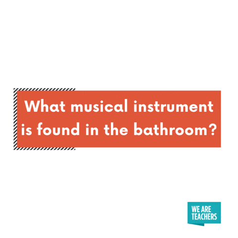 What musical instrument is found in the bathroom? A tube-a toothpaste.