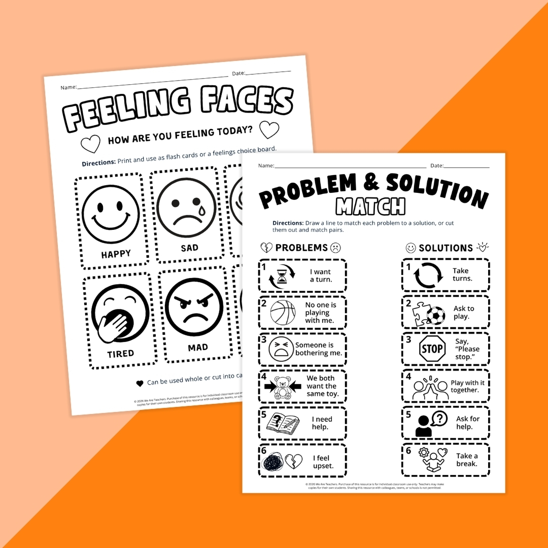 Image of two worksheets from the Kindergarten Readiness Worksheet & Activity Bundle.