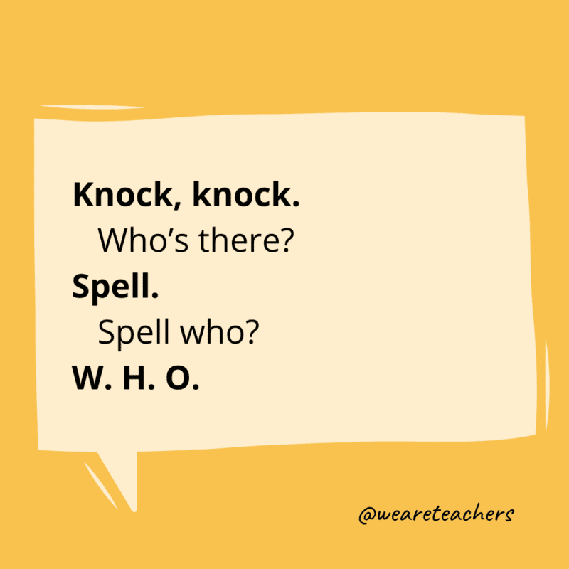 Knock, knock. Who’s there? Boo. Boo who? Don’t cry, it’s just a joke.