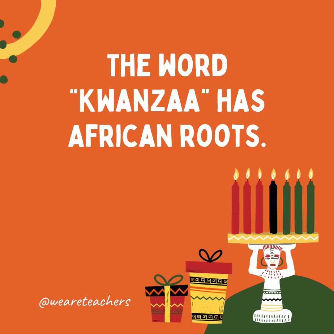The word "Kwanzaa" has African roots.