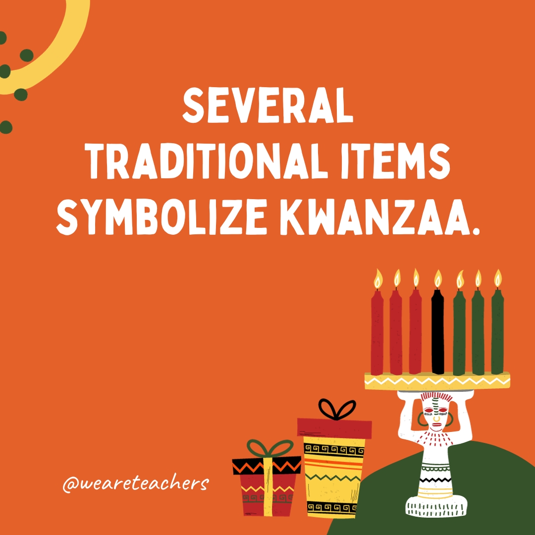 Several traditional items symbolize Kwanzaa.