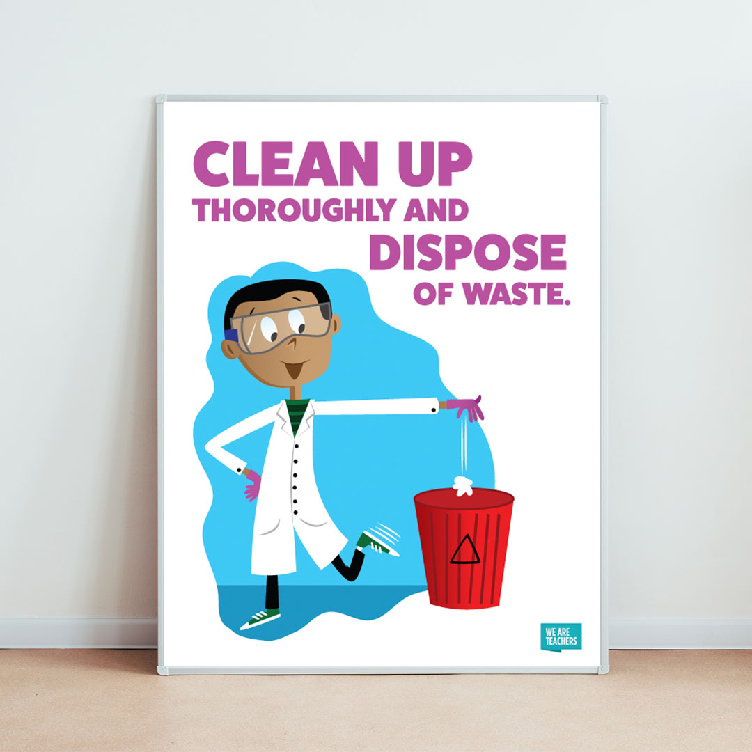 قم بالتنظيف جيدًا والتخلص من النفايات بشكل مناسب.