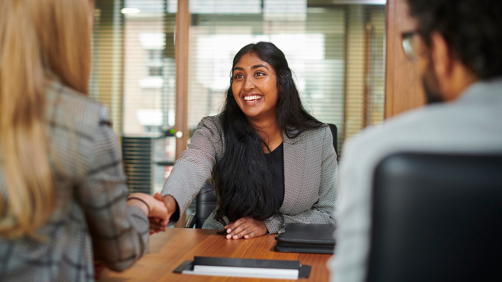 Photo of woman interviewing for a teaching position