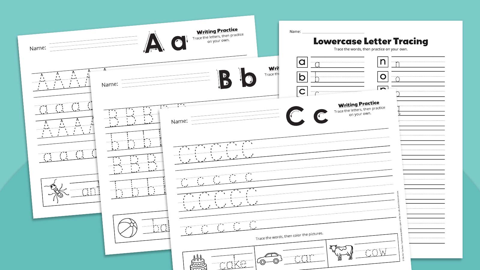 Lowercase Alphabet Letters Tracing Worksheet - Free Printable