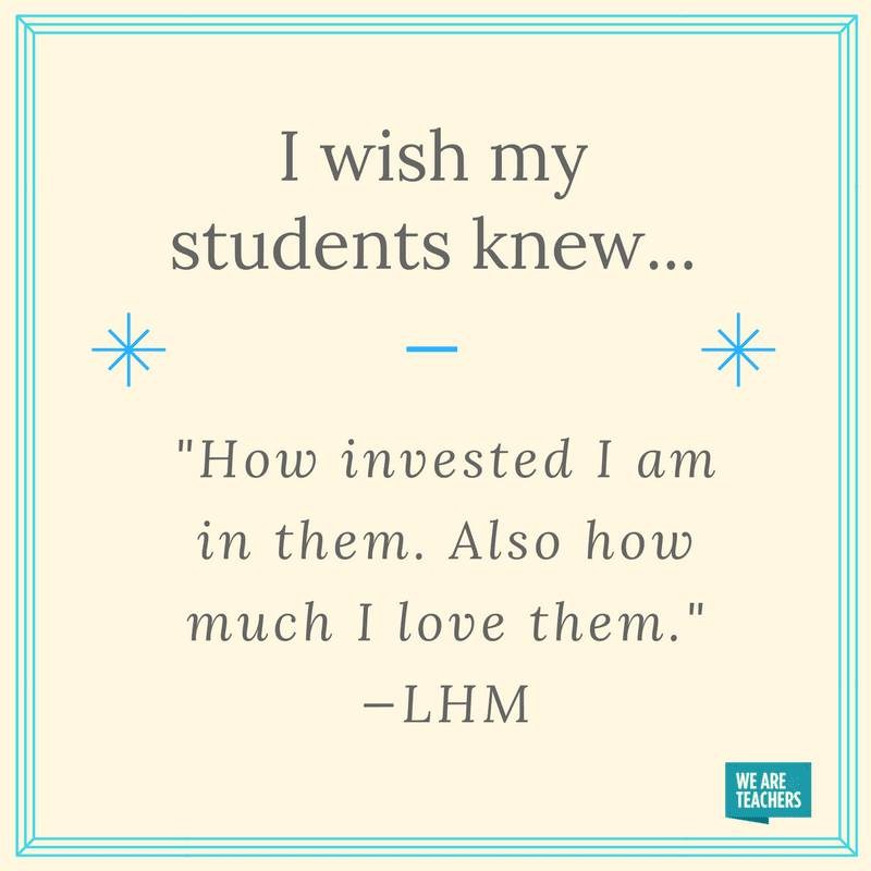 What I Wish my Students Knew