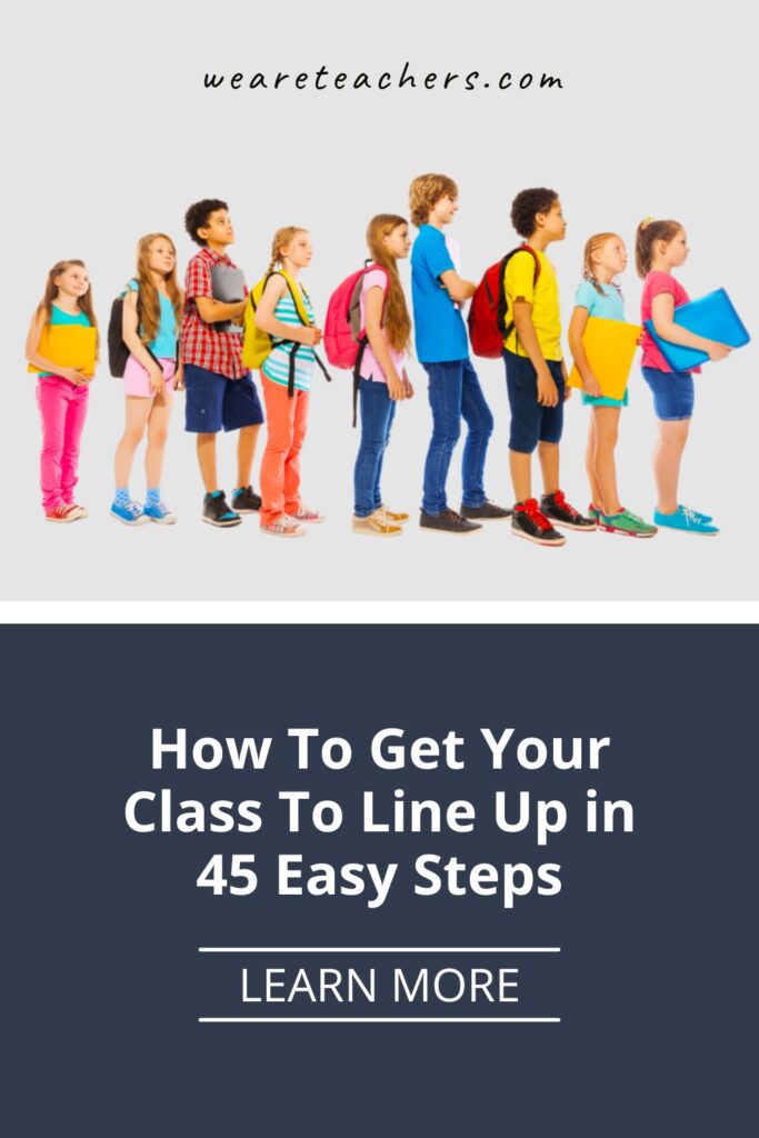 Wondering how to get your class to line up quicker? Look no further! You can do it in just 45 easy steps!