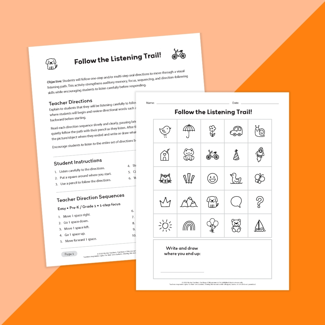 Image of a listening skills game.